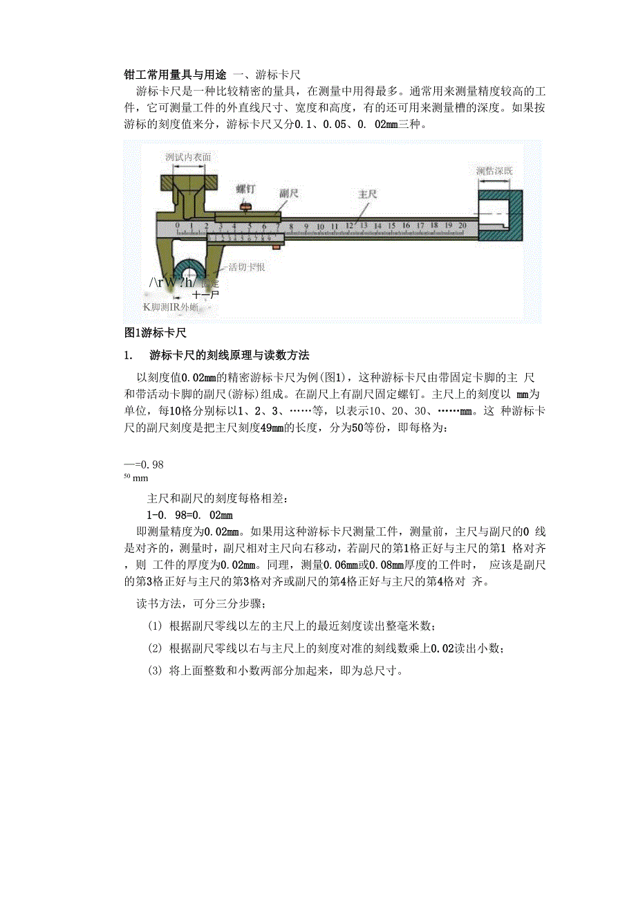 钳工常用量具与用途_第1页