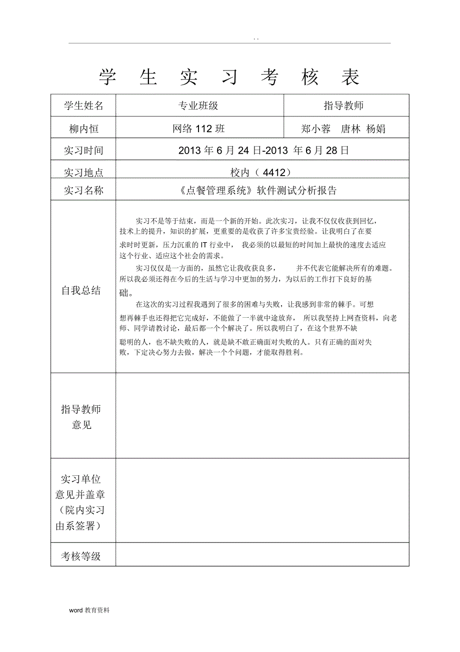 点餐管理系统测试报告_第2页