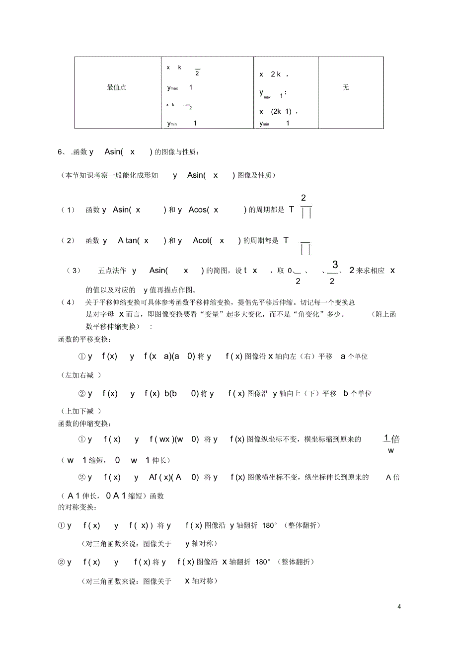高中数学三角函数复习专题(二)_第4页