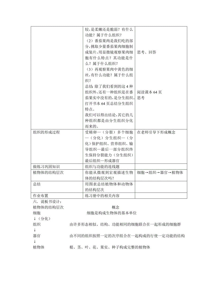 第二单元第二章第三节植物体的结构层次说课稿.doc_第3页