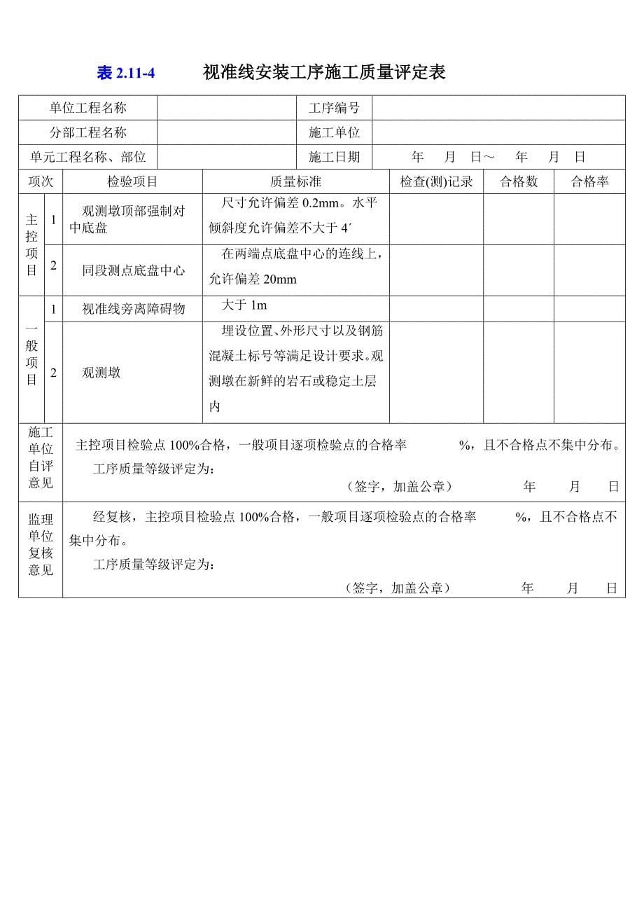 2.11安全监测外部变形观测设施质量验收评定表.doc_第5页