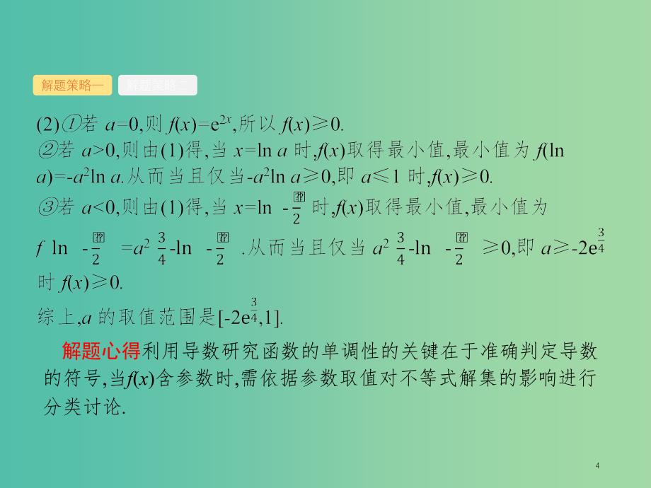 2019年高考数学总复习 第二部分 高考22题各个击破 2.4.1 导数与函数的单调性、极值、最值课件 文.ppt_第4页