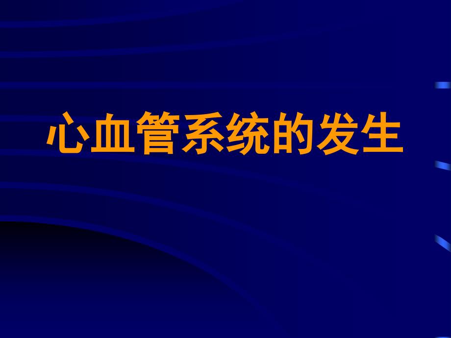 心血管系统组织胚胎学教学课件_第1页