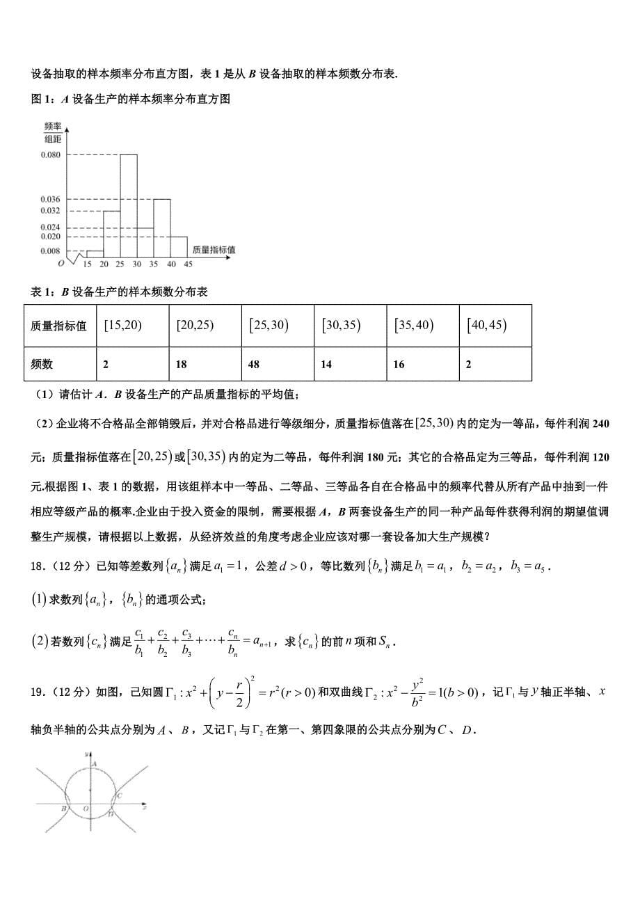 2023学年安徽定远启明中学高三下学期联考数学试题（含解析）.doc_第5页