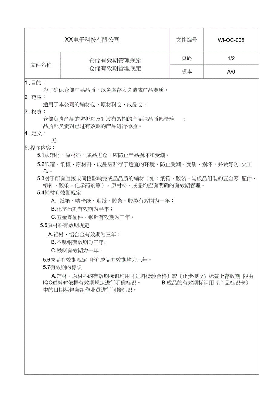 仓库有效期管理规定_第1页