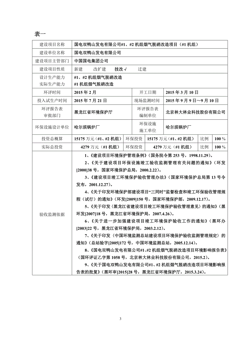 国电双鸭山发电有限公司#1、#2机组烟气脱硝改造项目（#1机组）_第3页