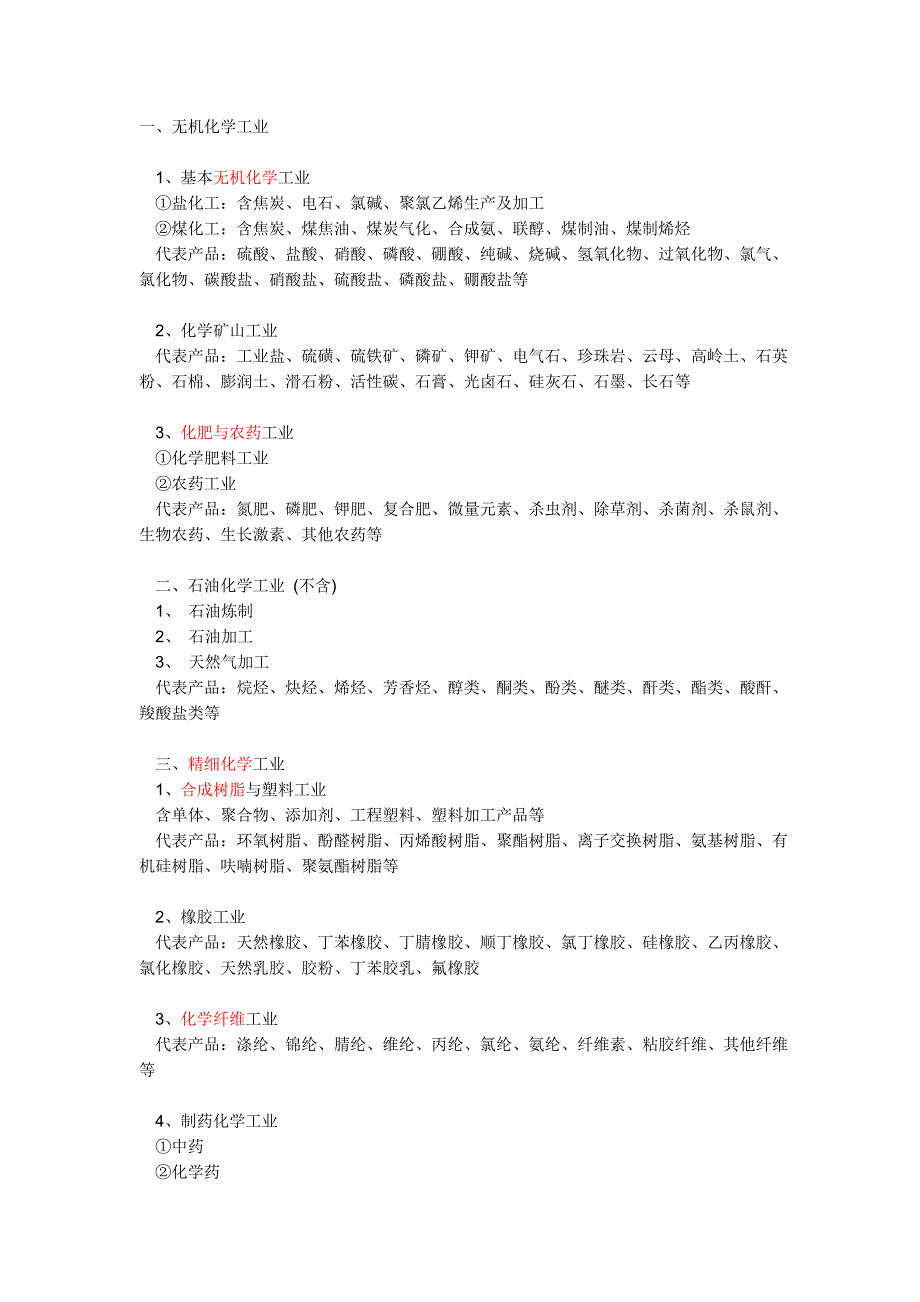 关于行业分类——化工_第1页