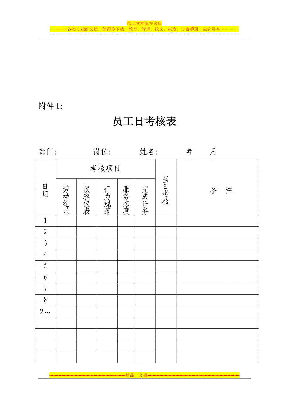 酒店员工绩效考核办法_第4页