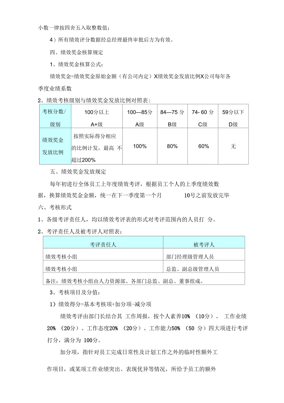 季度绩效考核规定(暂行)_第3页