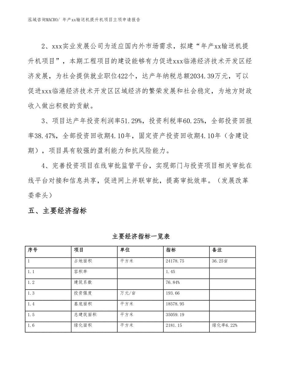 年产xx输送机提升机项目立项申请报告_第5页