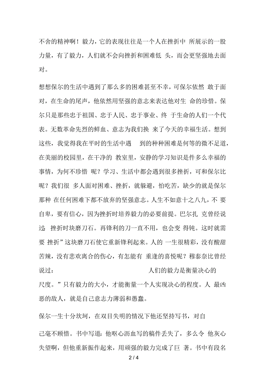 《钢铁是怎样炼成的》观后感_第2页