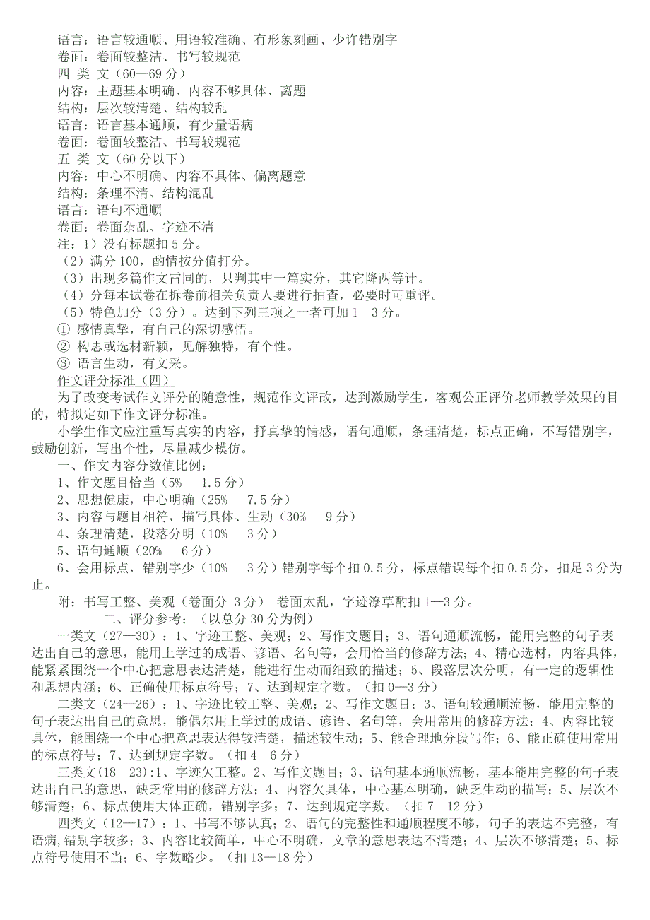 小学习作评分标准版块_第2页