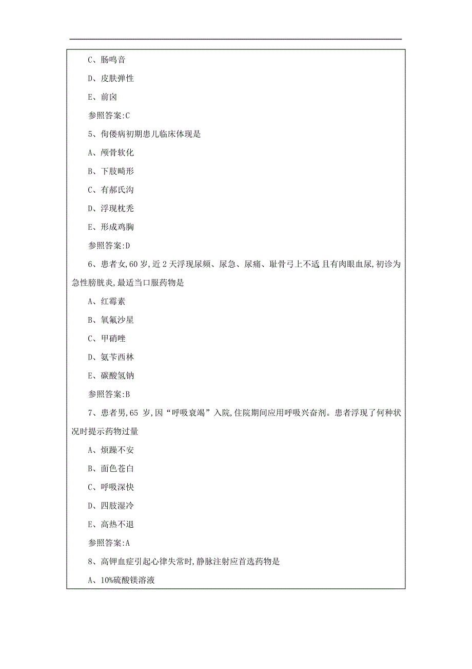 2022年护士资格考试模拟真题完整版_第2页