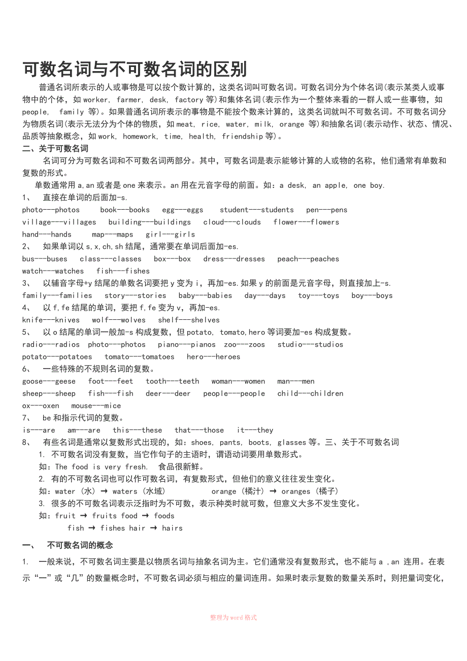 可数名词与不可数名词区别_第1页