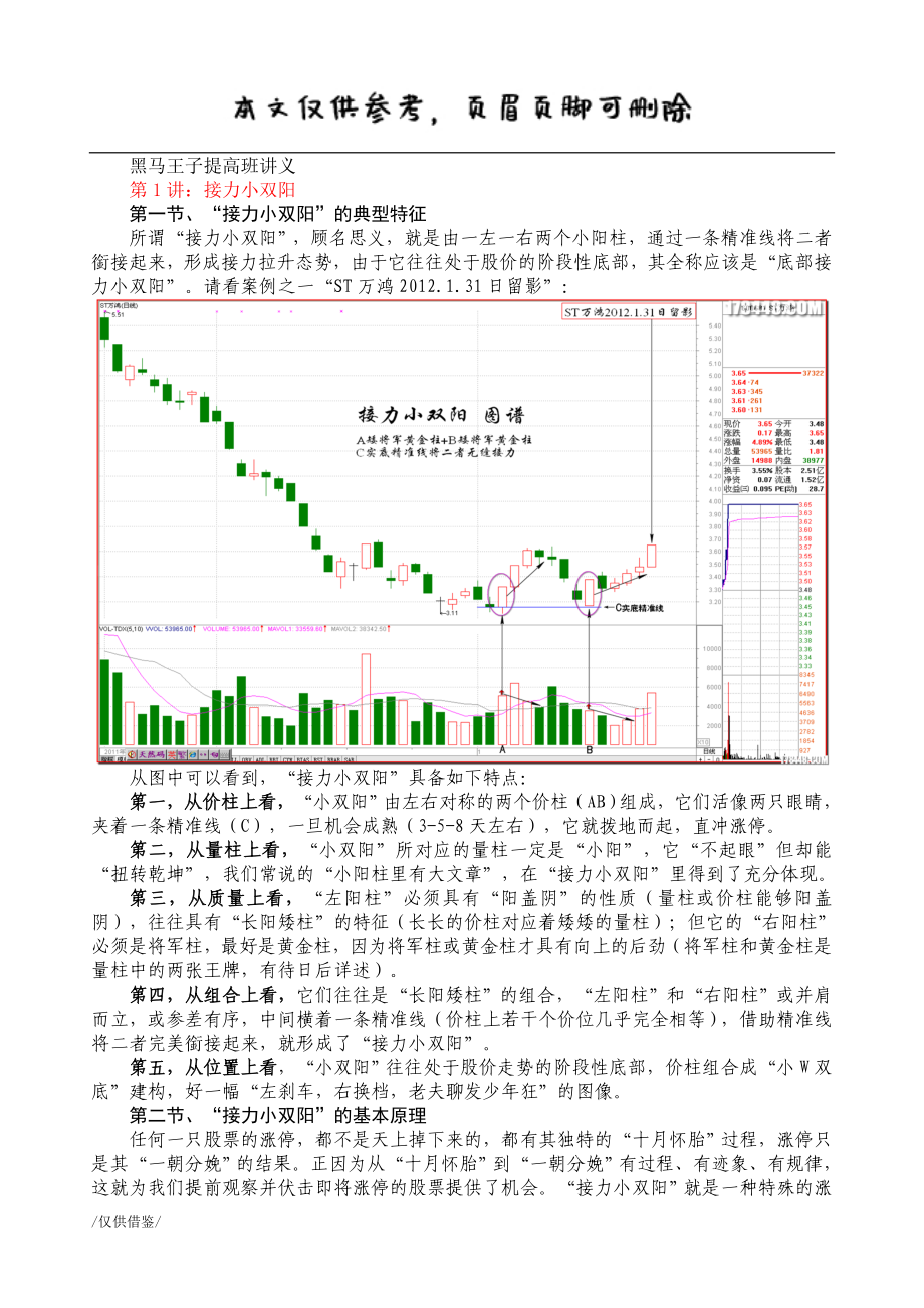 黑马王子伏击涨停十八法(全)【参考借鉴】_第1页