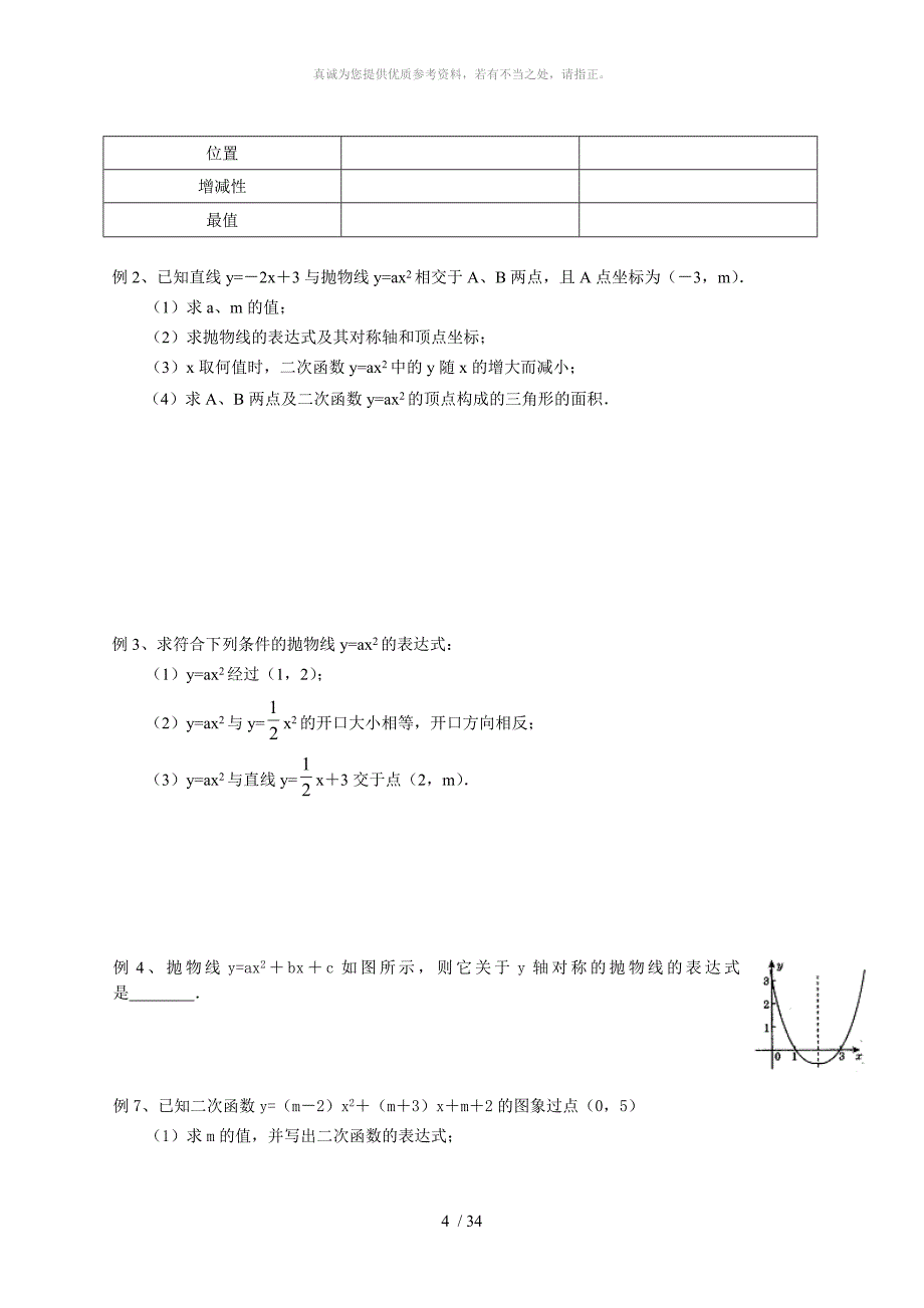 二次函数讲义-详细_第4页