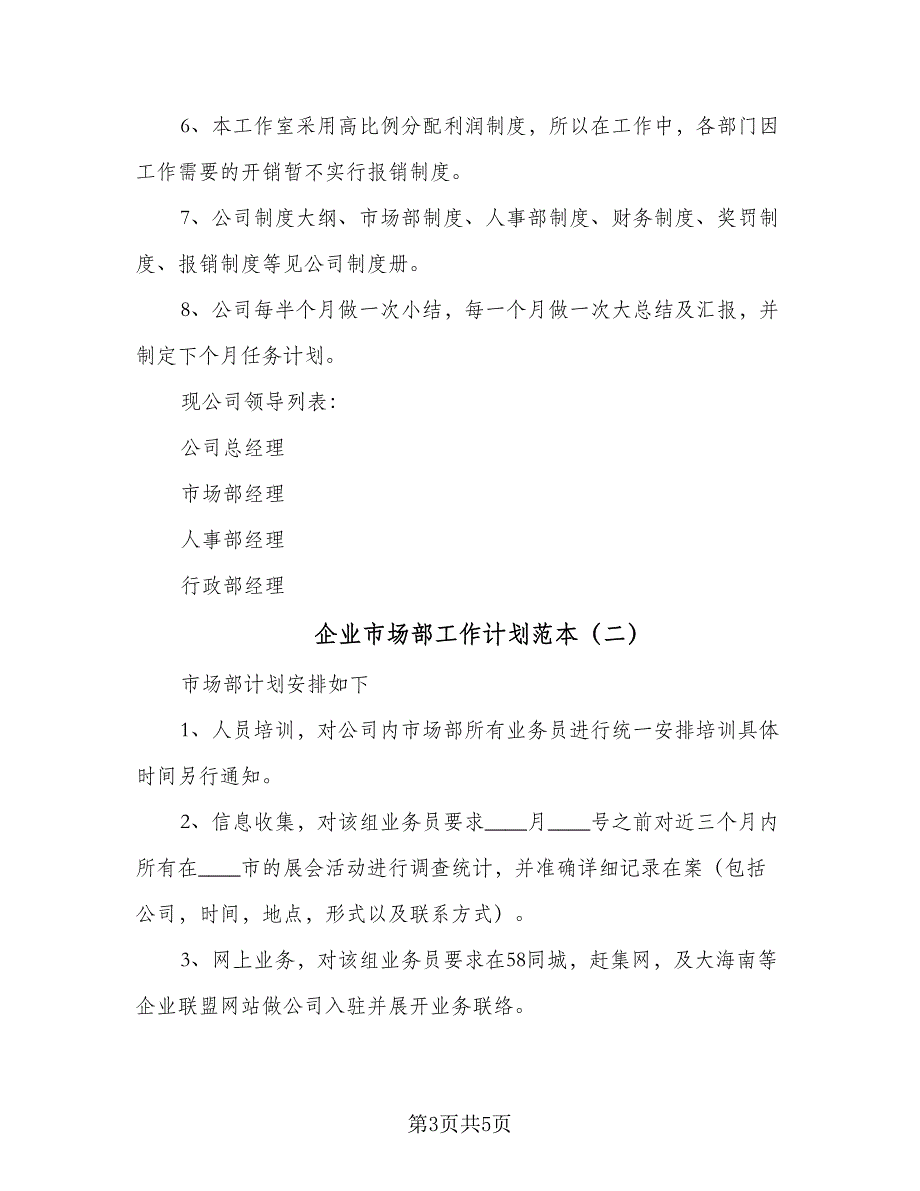 企业市场部工作计划范本（二篇）_第3页