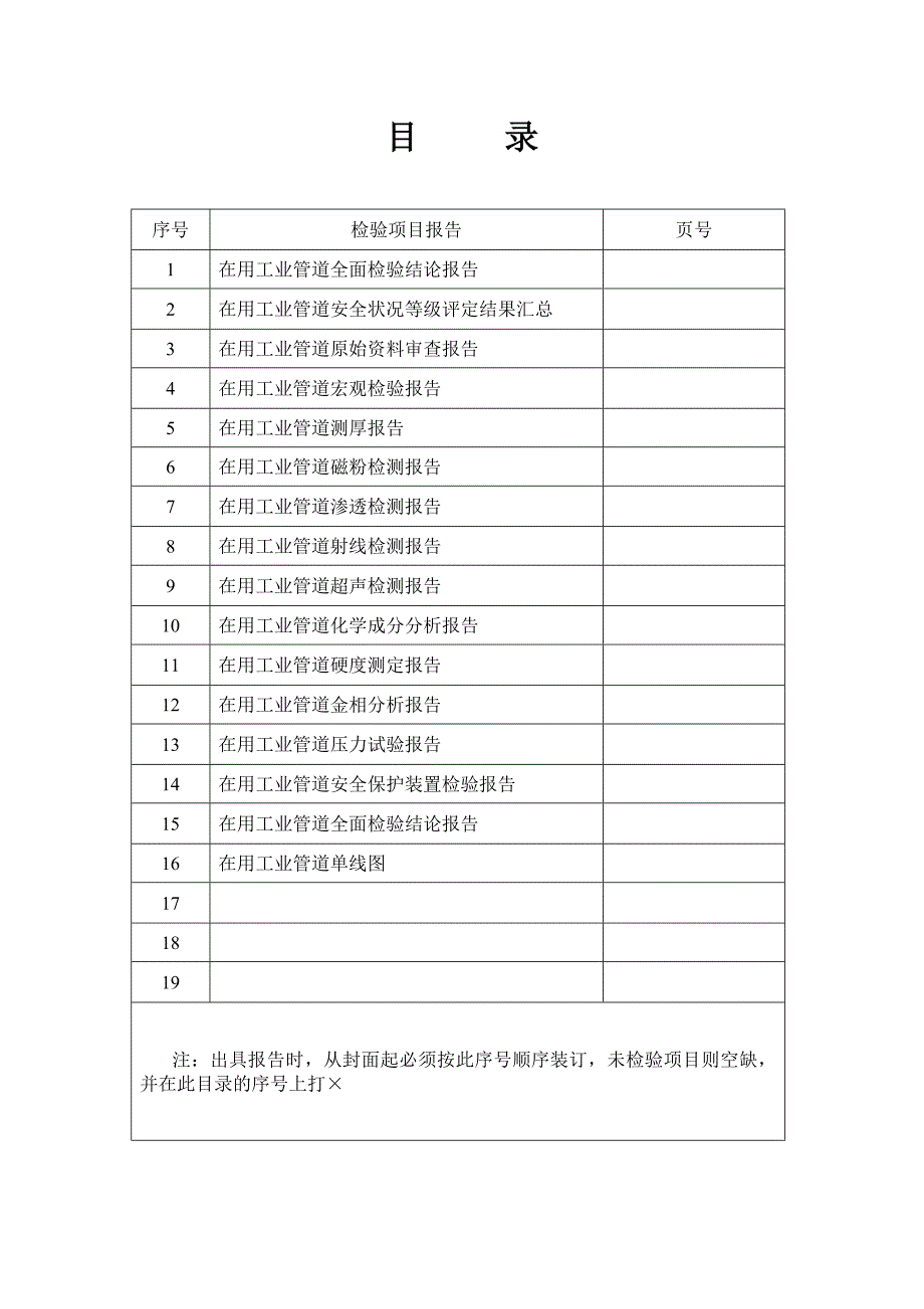 在用工业管道全面检验报告书_第2页