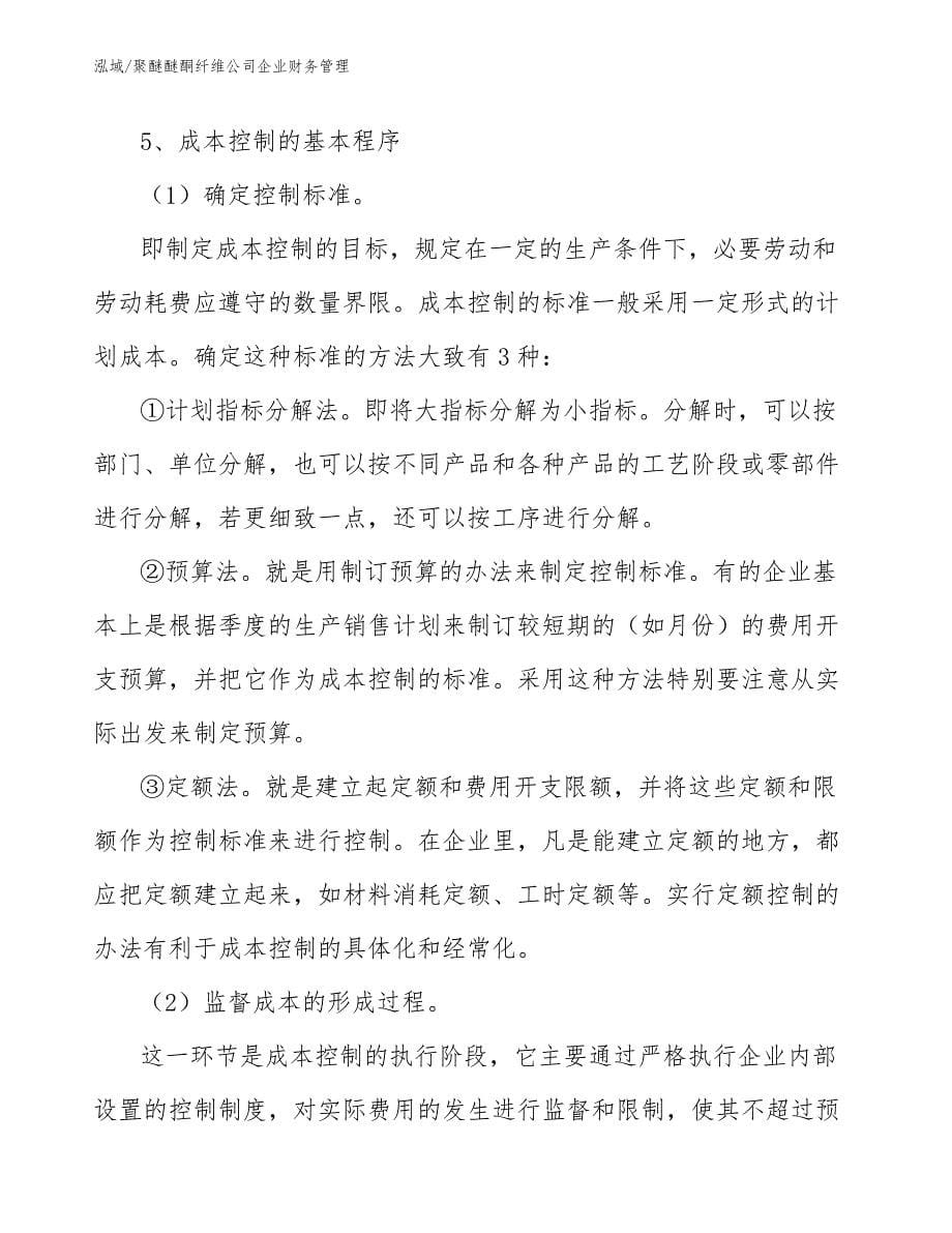 聚醚醚酮纤维公司企业财务管理_第5页