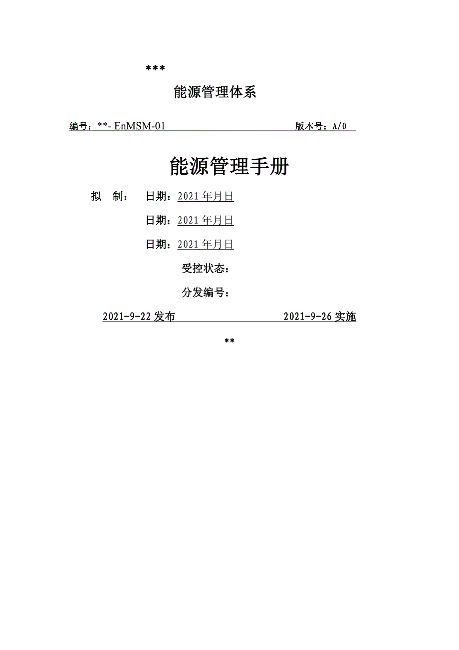 某公司能源管理手册_第1页