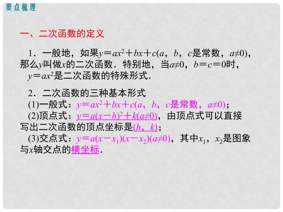 九年级数学上册 21 二次函数与反比例函数小结与复习课件 （新版）沪科版_第2页