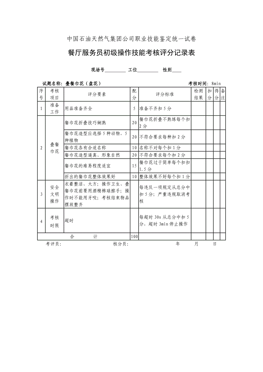 餐厅服务员技能初级_第4页