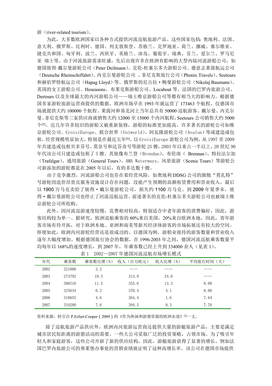 欧洲内河游船业的运营区域与经营策略及其启示_第2页