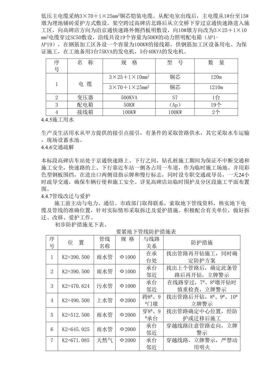 XX通线工程01标段施工组织设计(DOC 76页)_第4页