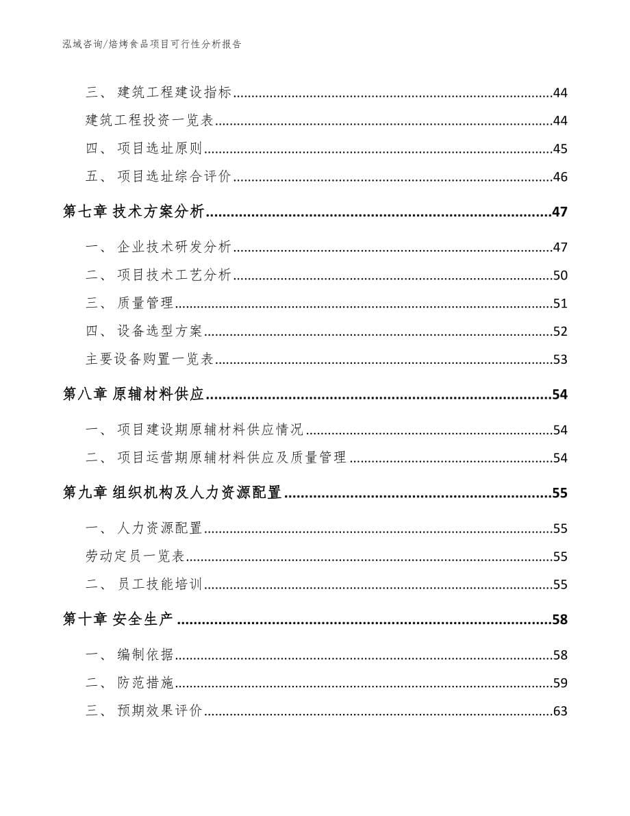 焙烤食品项目可行性分析报告_第5页