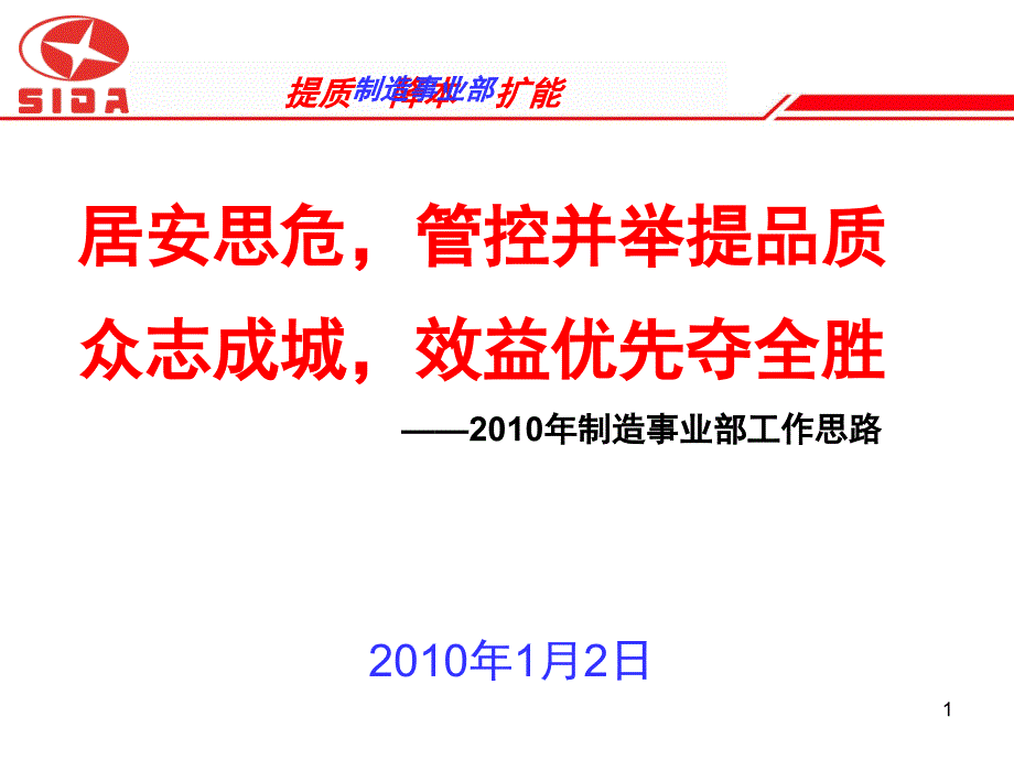 制造质量工作思路发布_第1页