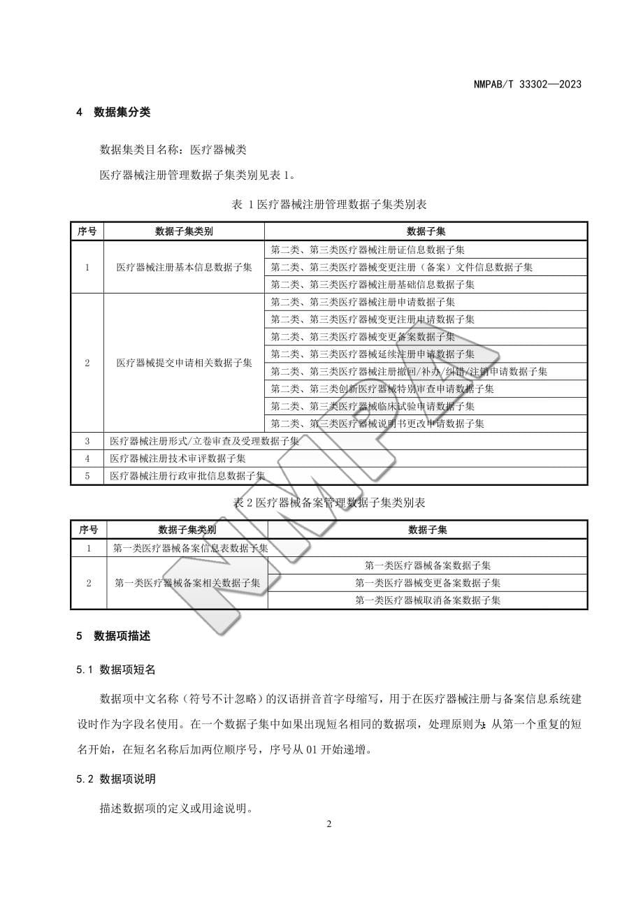 NMPABT 33302-2023 医疗器械注册与备案管理基本数据集.doc_第5页