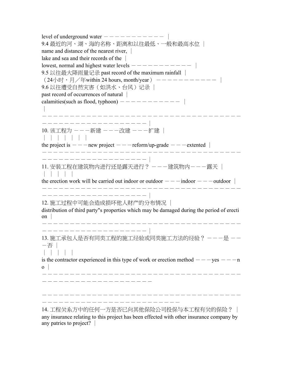 安装工程一切险保险合同_第5页