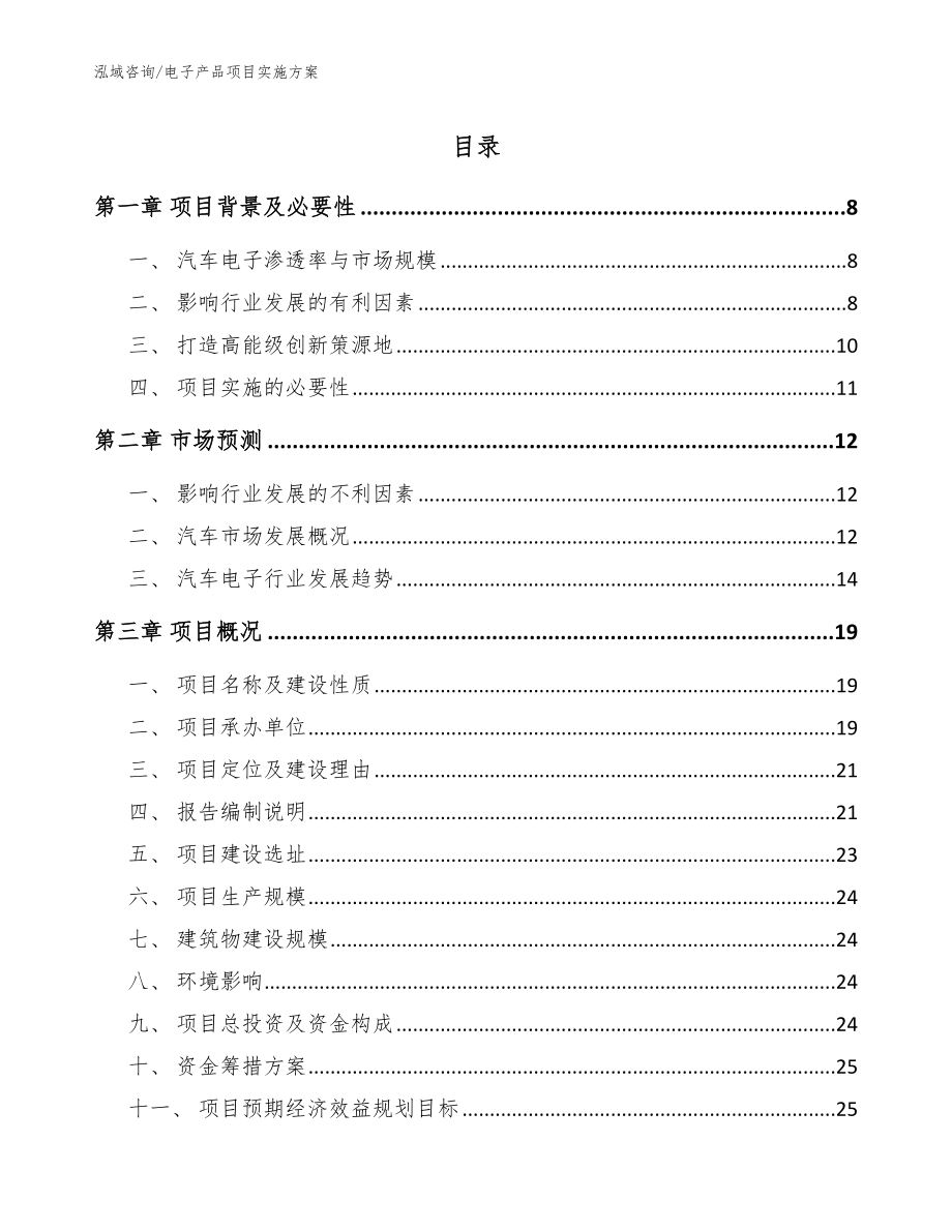 电子产品项目实施方案范文_第1页