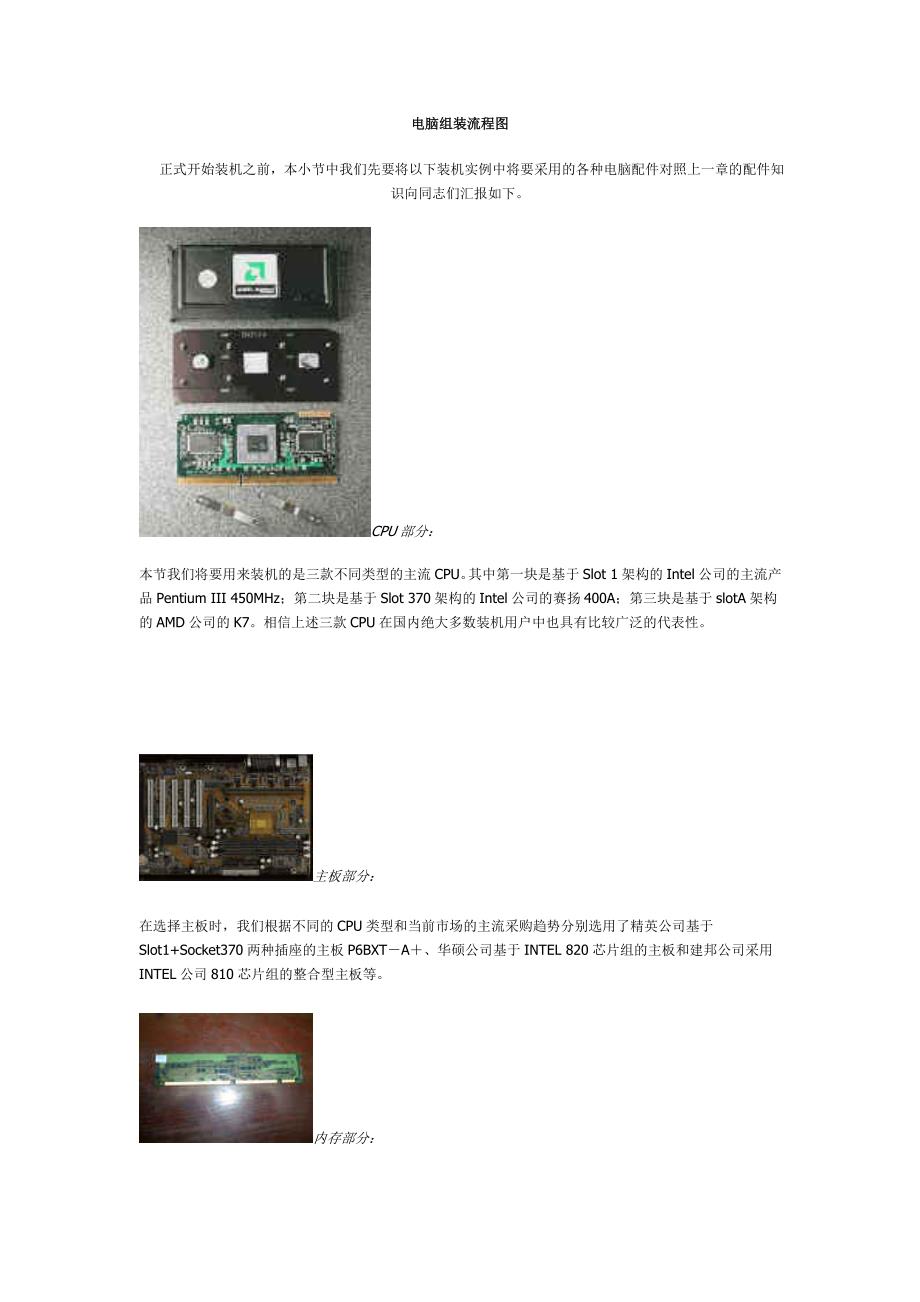 电脑组装流程图_第1页