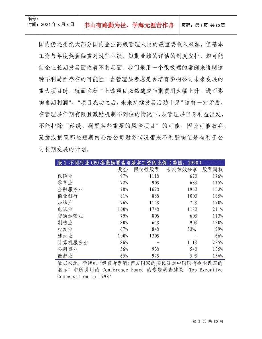 国内上市公司股权激励制度与案例研究-深圳证券交易所_第5页