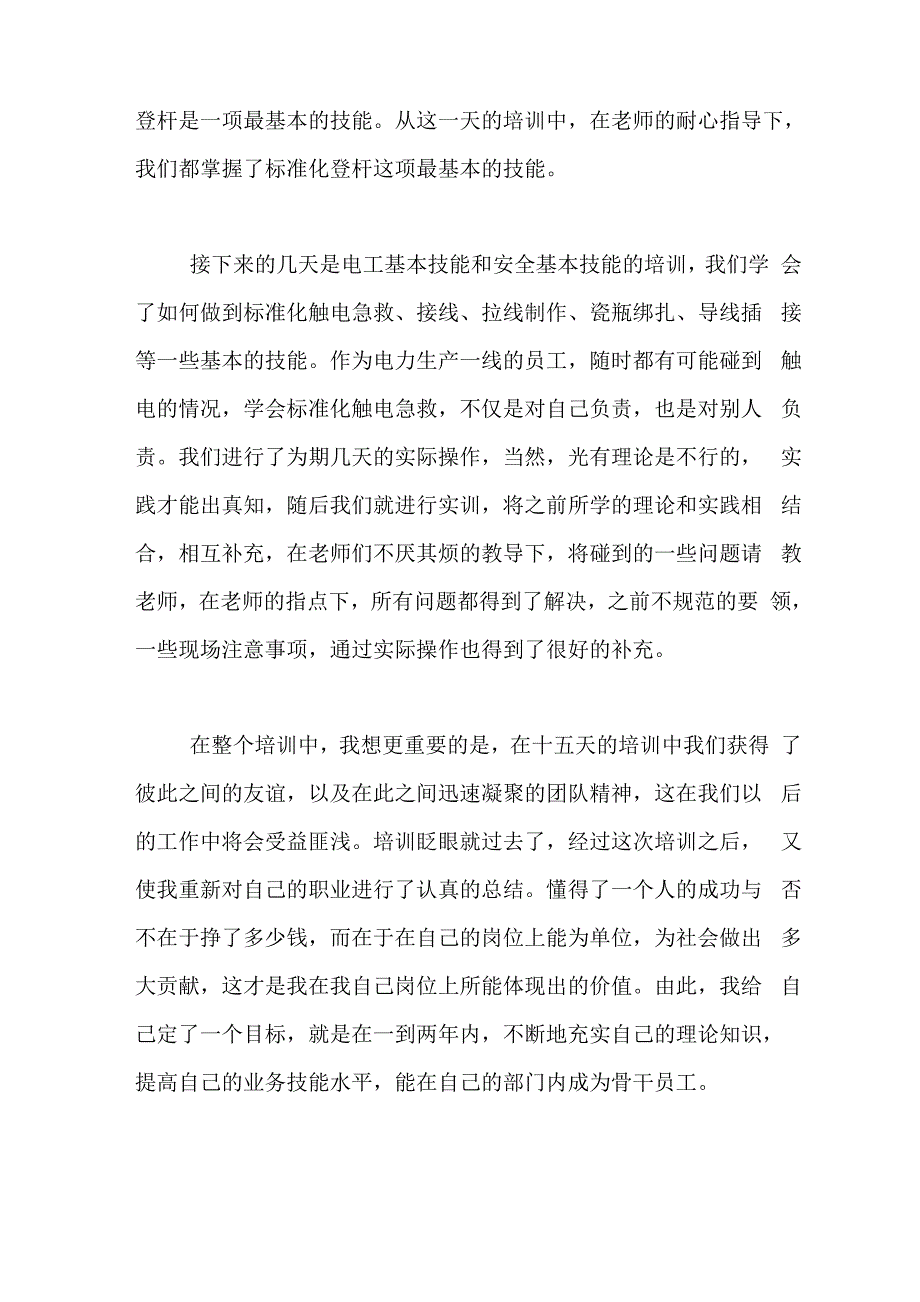 电力公司专业培训总结_第2页