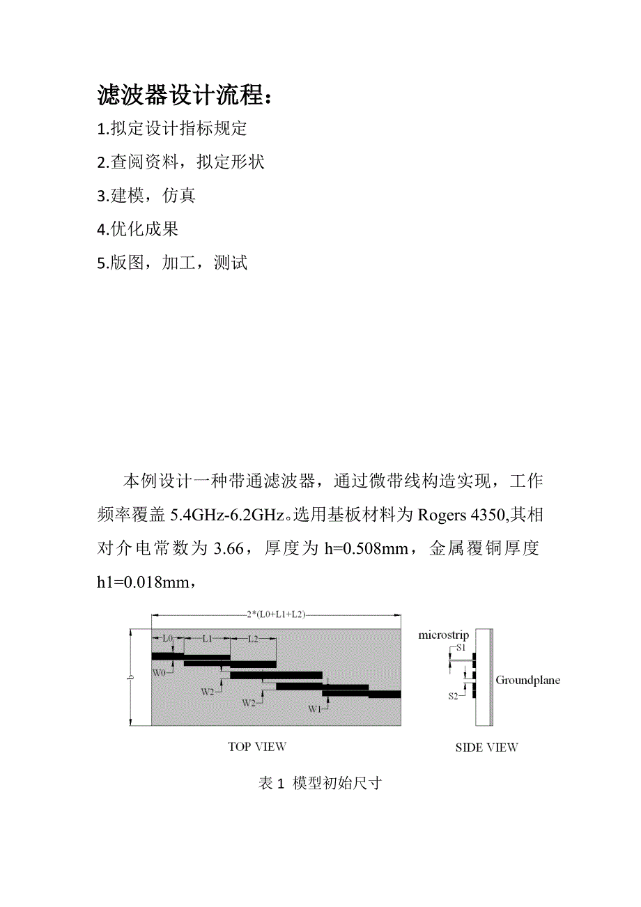 基于HFSS的滤波器设计流程样本.doc_第1页