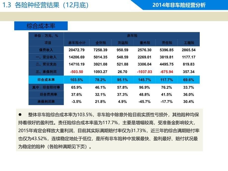 非车险经营分析和发展管理举措非车险部专题培训ppt课件_第5页