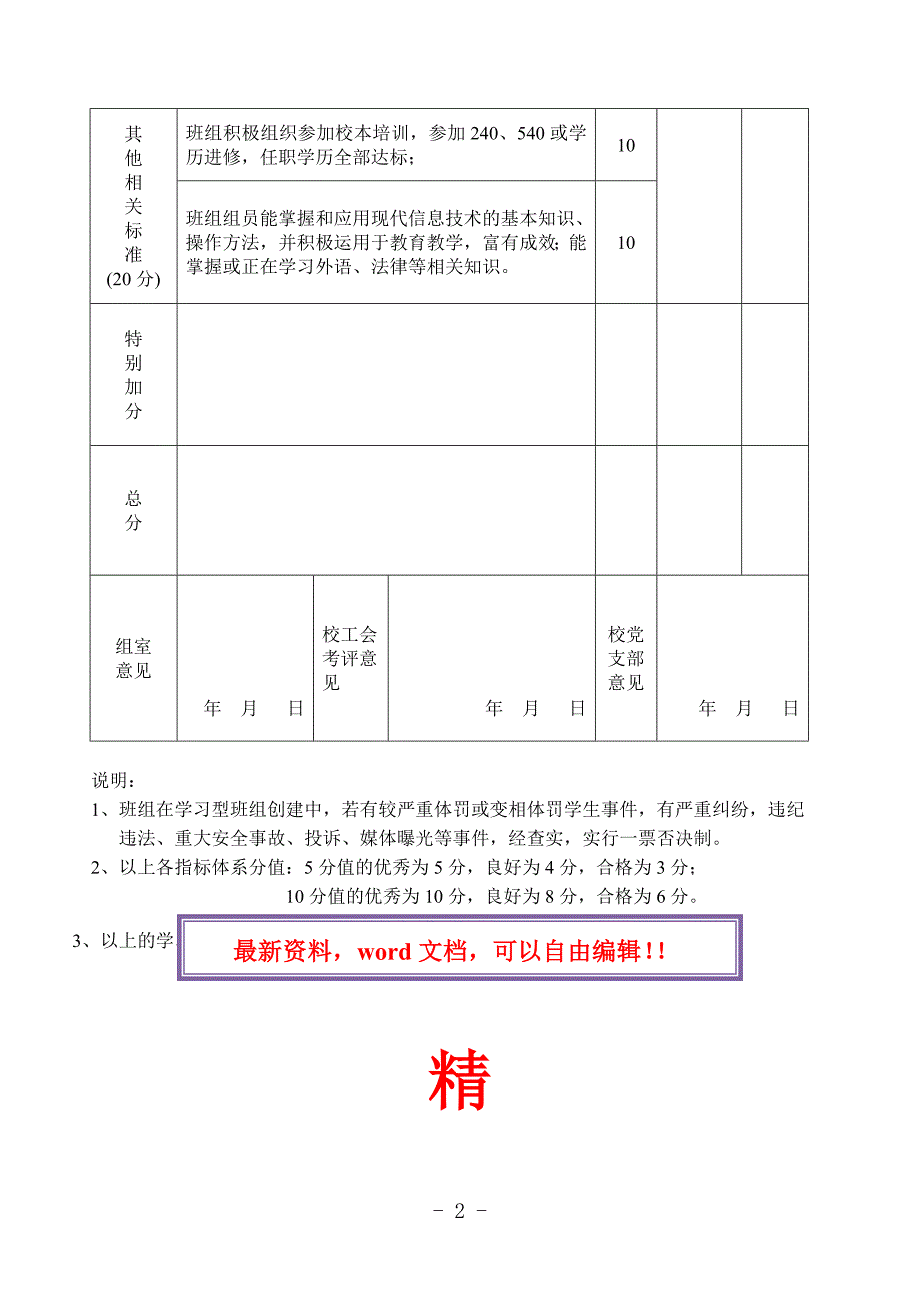 上海玉华中学学习型文明班组考核奖励制度.doc_第2页