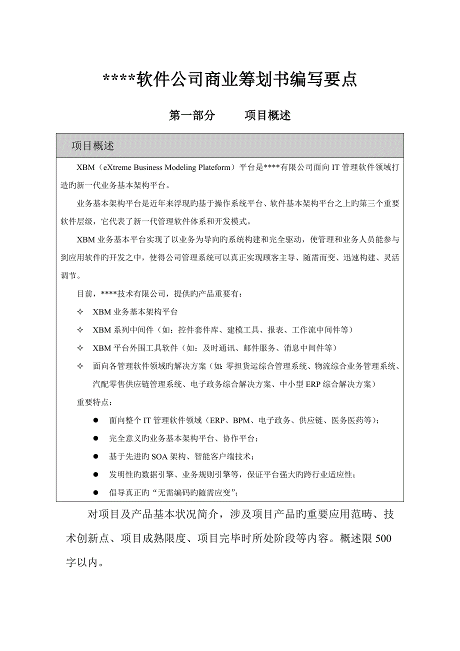 软件公司商业综合计划书编写方法培训_第1页