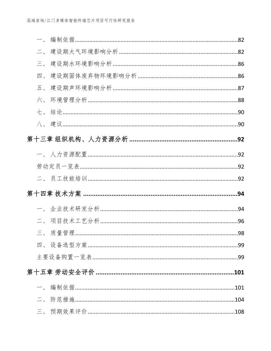 江门多媒体智能终端芯片项目可行性研究报告_参考模板_第5页