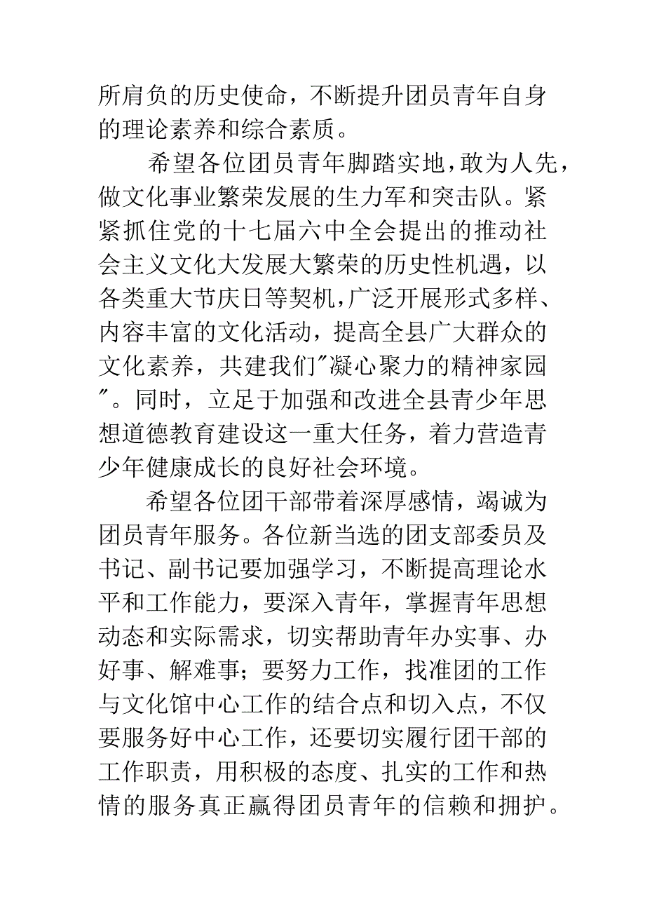 文化馆团支部成立大会上的讲话.docx_第2页