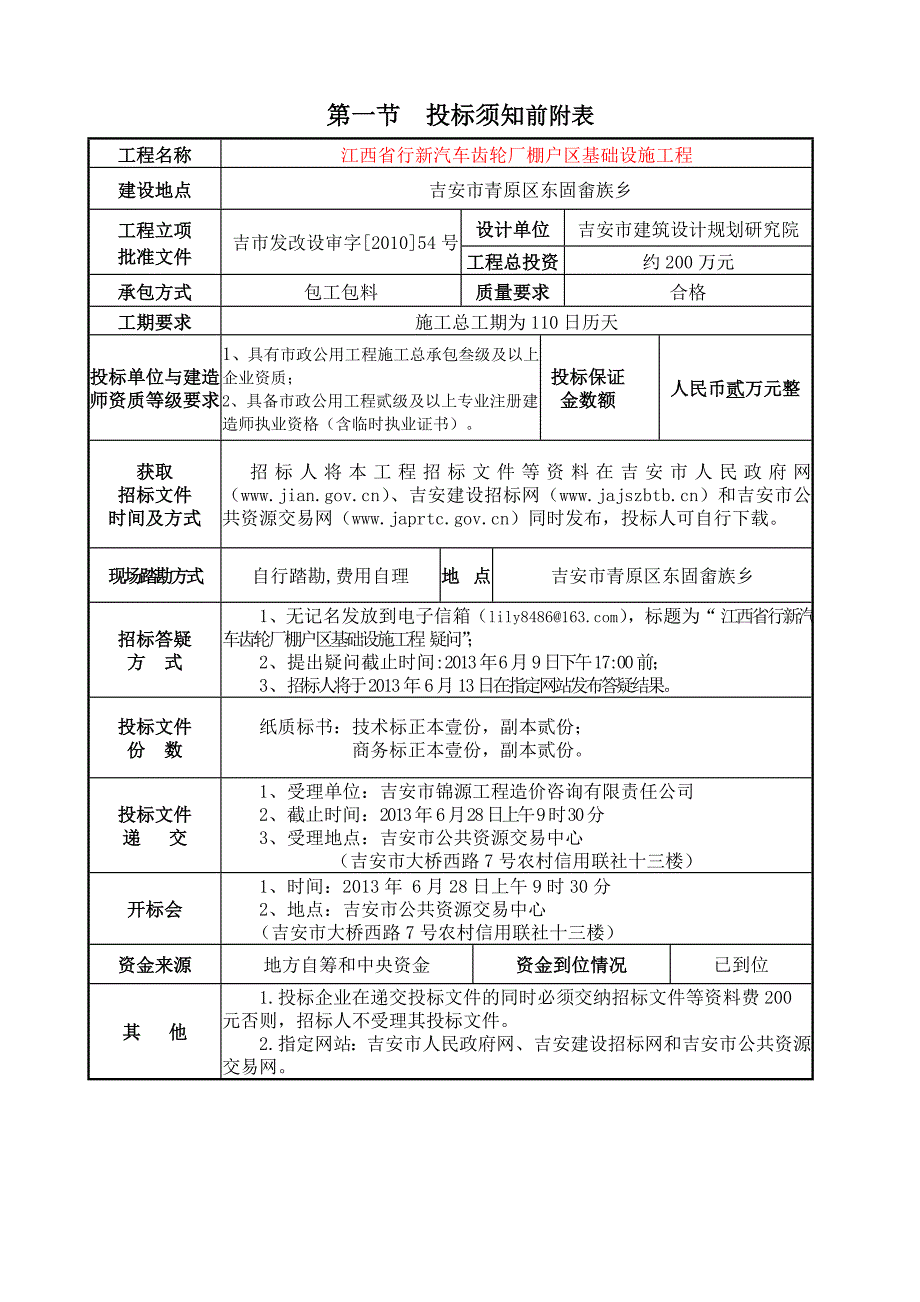 江西省行新汽车齿轮厂棚户区基础设施工程招标文件doc-_第2页