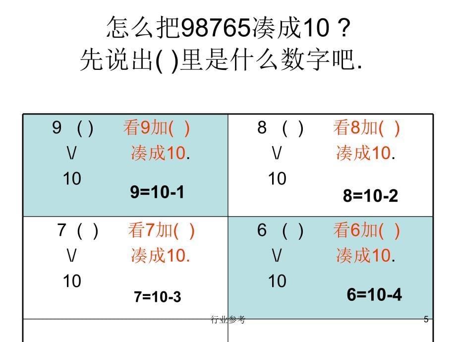 数学用凑十法做9加几的进位加法【基础课堂】_第5页