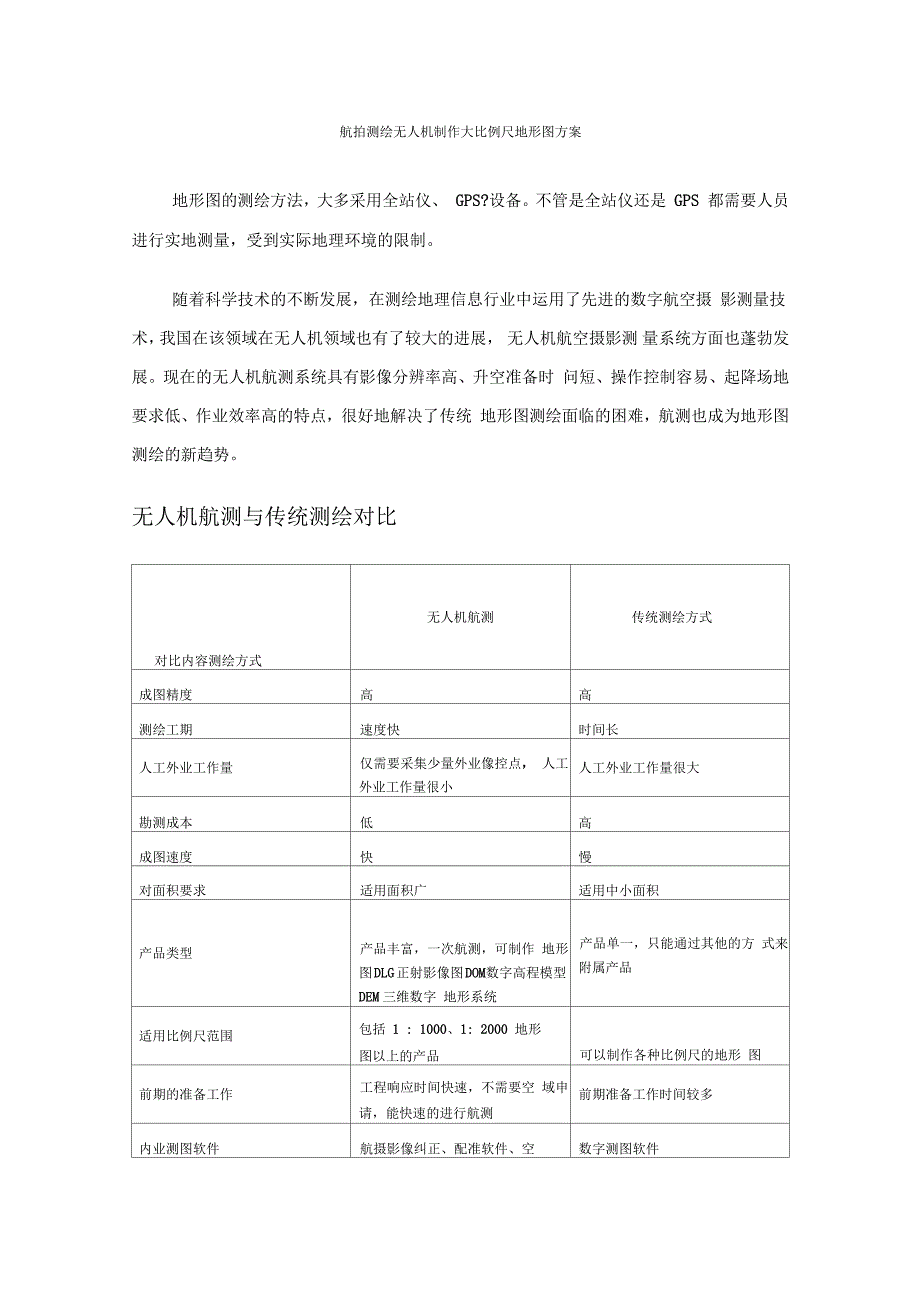 航拍测绘无人机制作大比例尺地形图方案_第1页