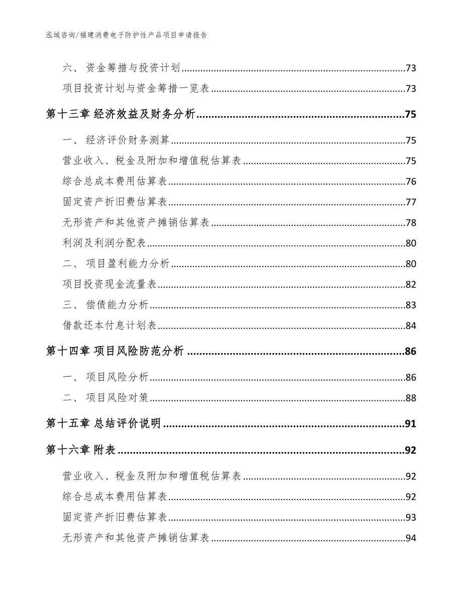 福建消费电子防护性产品项目申请报告【范文模板】_第4页