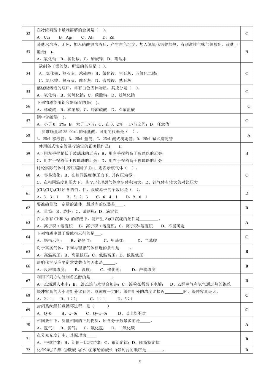 化工总控工大赛试题库_第5页