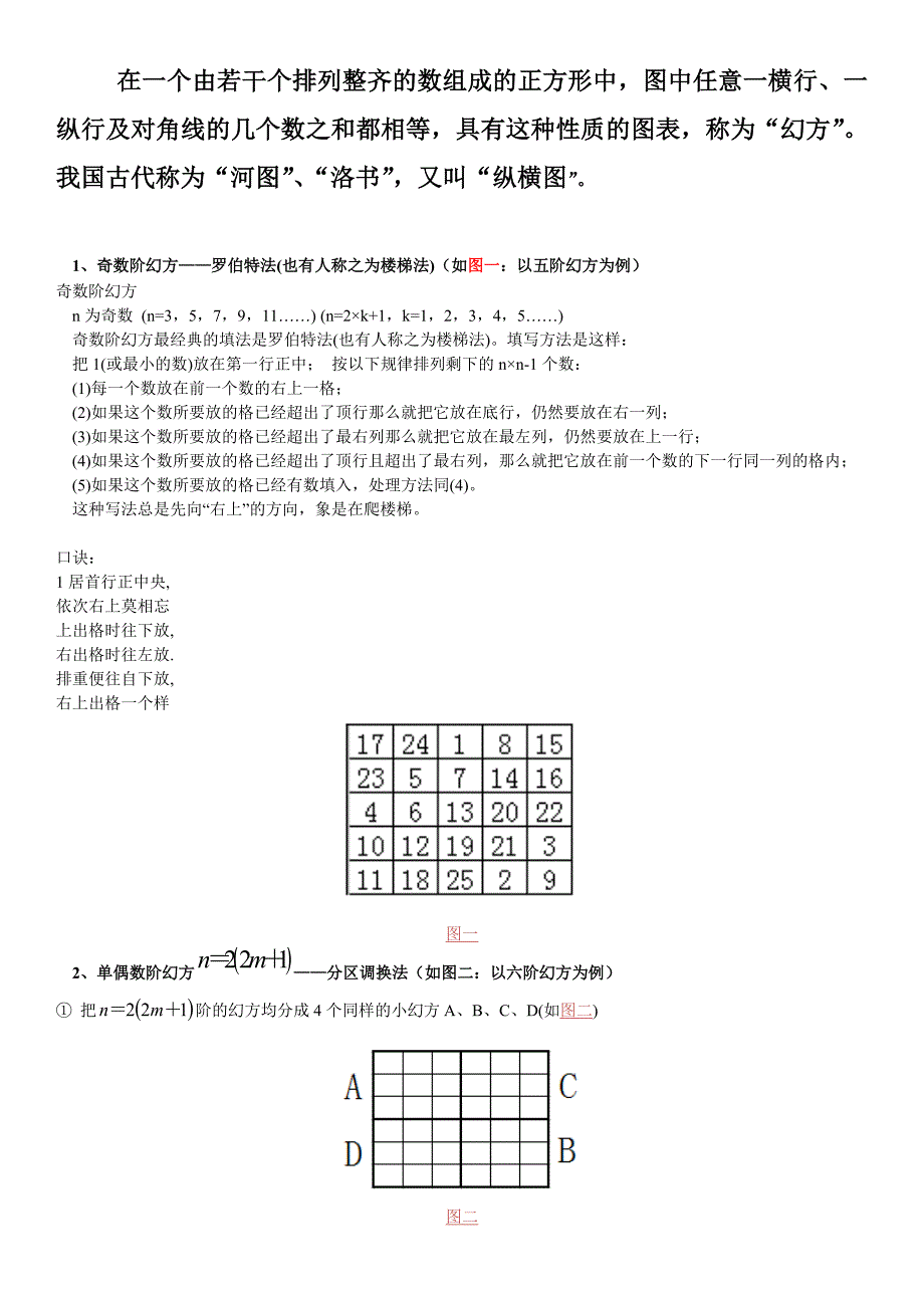 幻方解法整理归纳_第1页