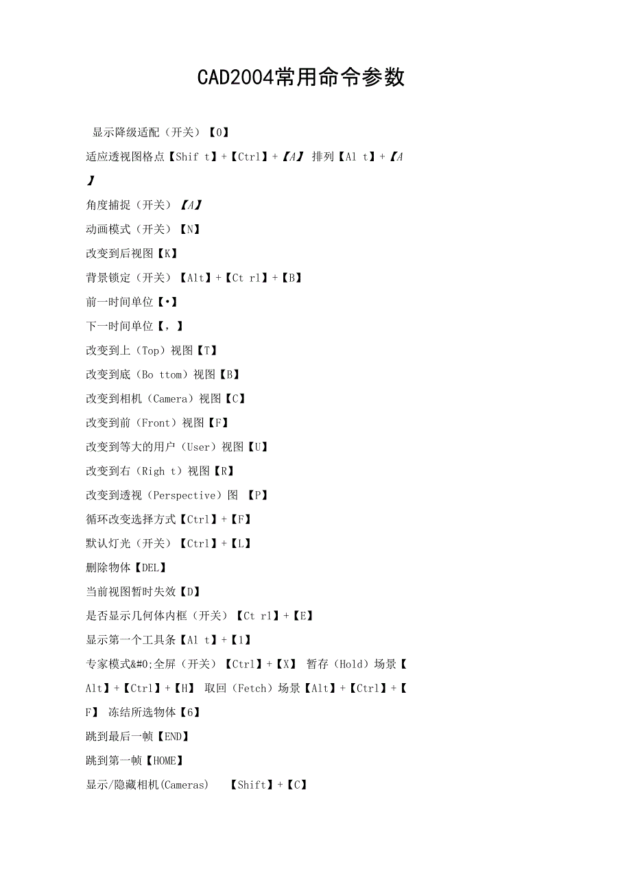 CAD2004常用命令参数_第1页