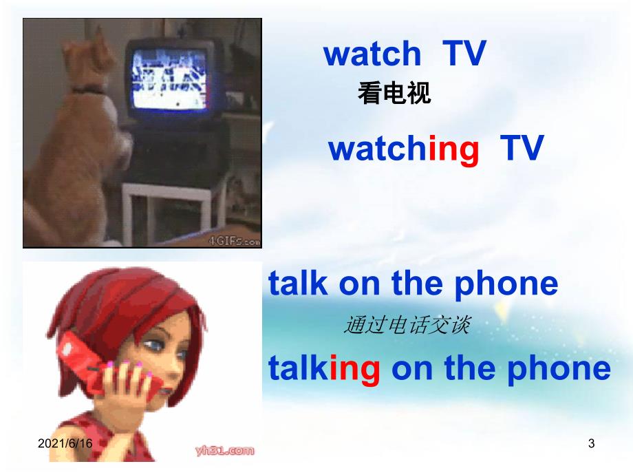 unit6I27m watching TV.A(1a-1c)_第3页